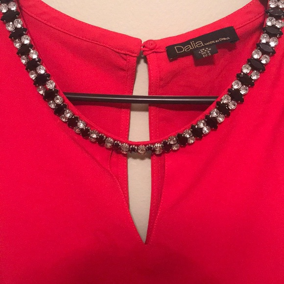 Red tank top/blouse. Only worn a few times. - Picture 2 of 2